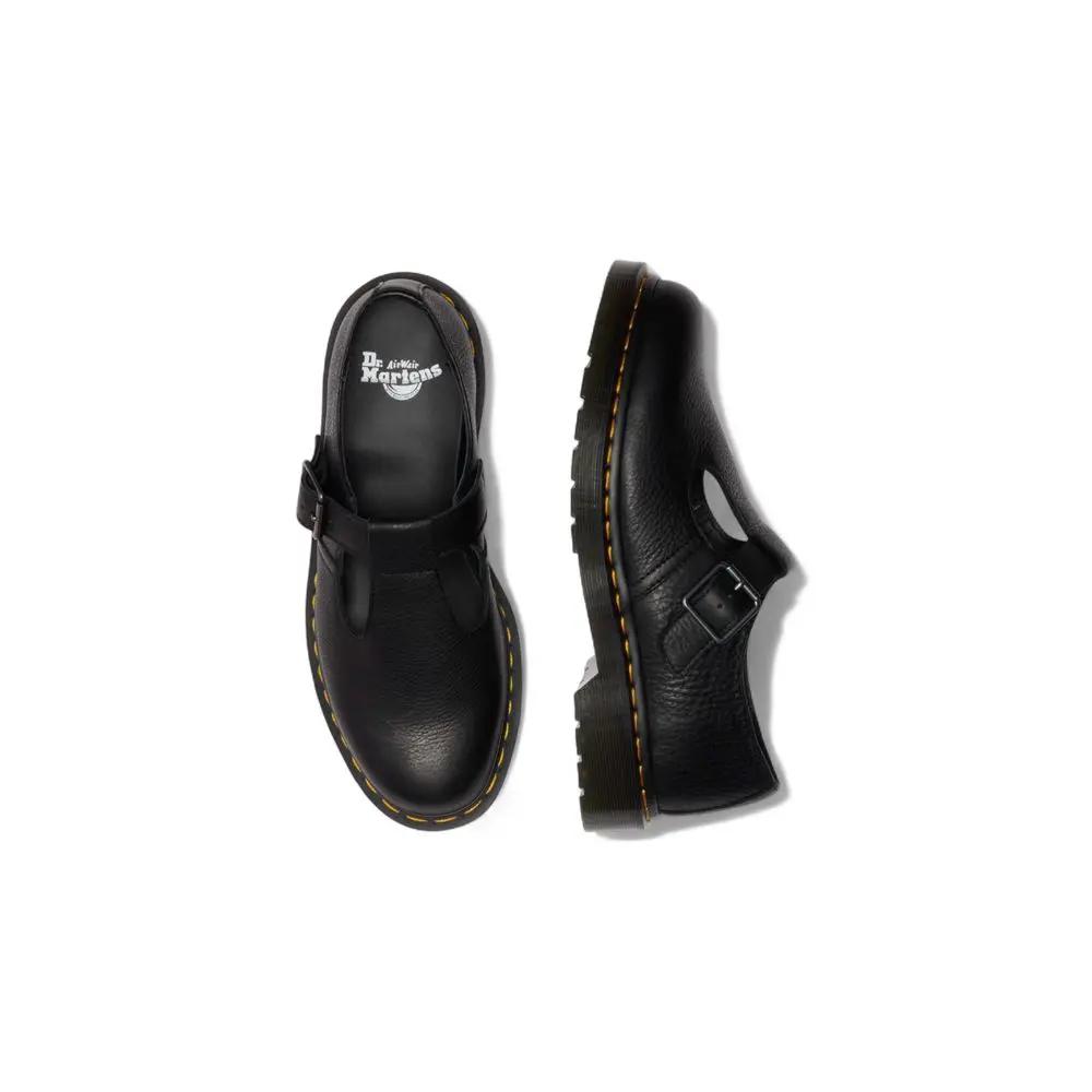Escarpins à plateforme en cuir noir Dr. Martens