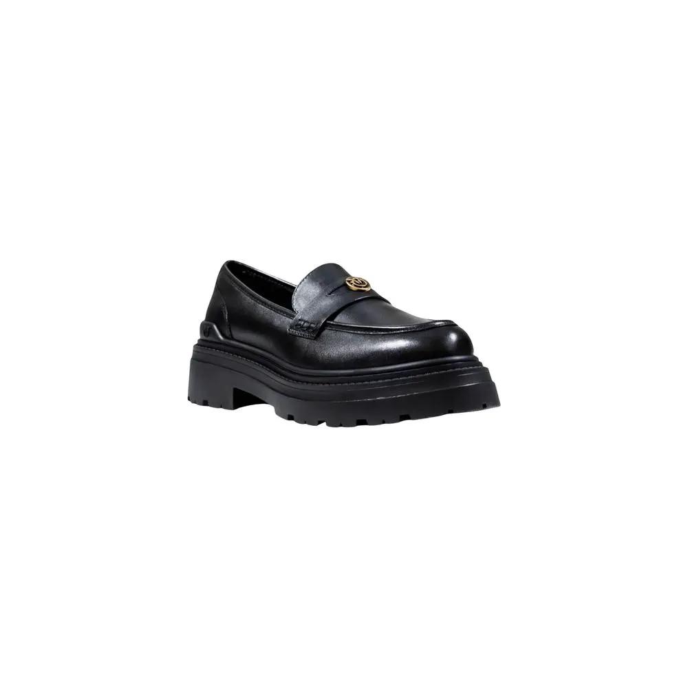 PINKO Black Leather Platform Pumps