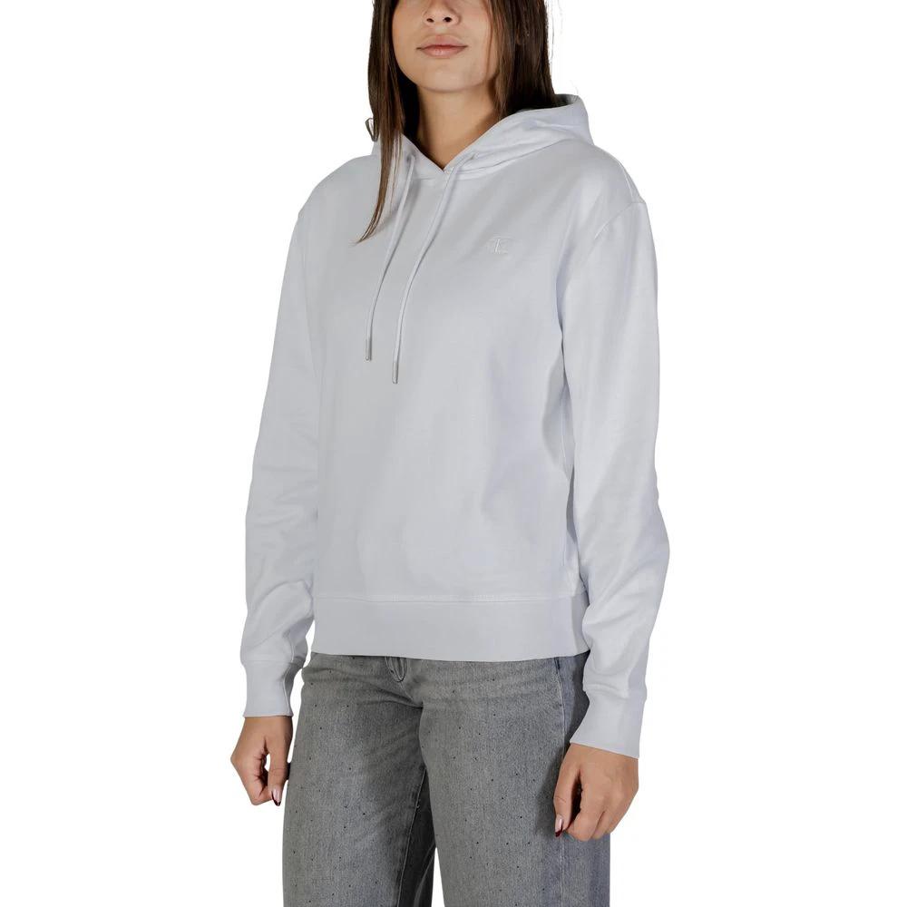 Calvin Klein Jeans White Cotton Hoodie