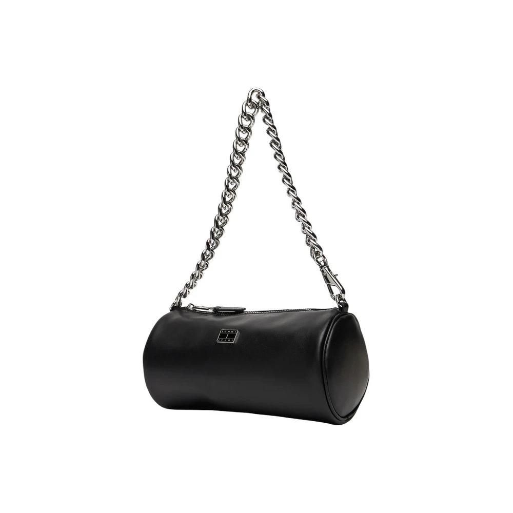 Sac à main Tommy Hilfiger Jeans en cuir synthétique noir