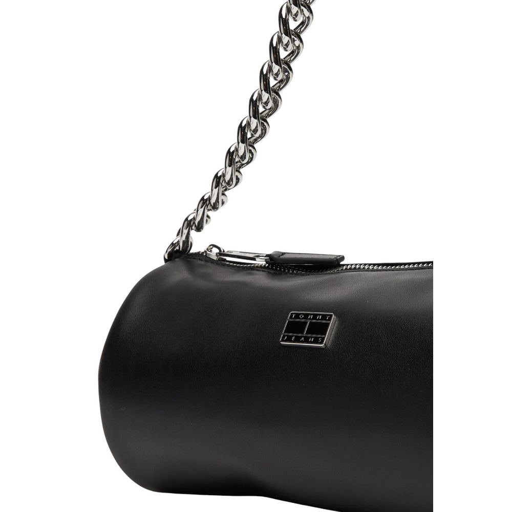 Sac à main Tommy Hilfiger Jeans en cuir synthétique noir