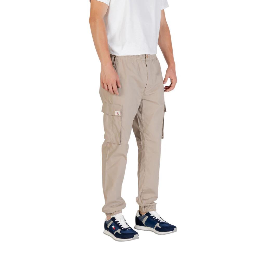 Pantalon cargo en coton marron Calvin Klein Jeans