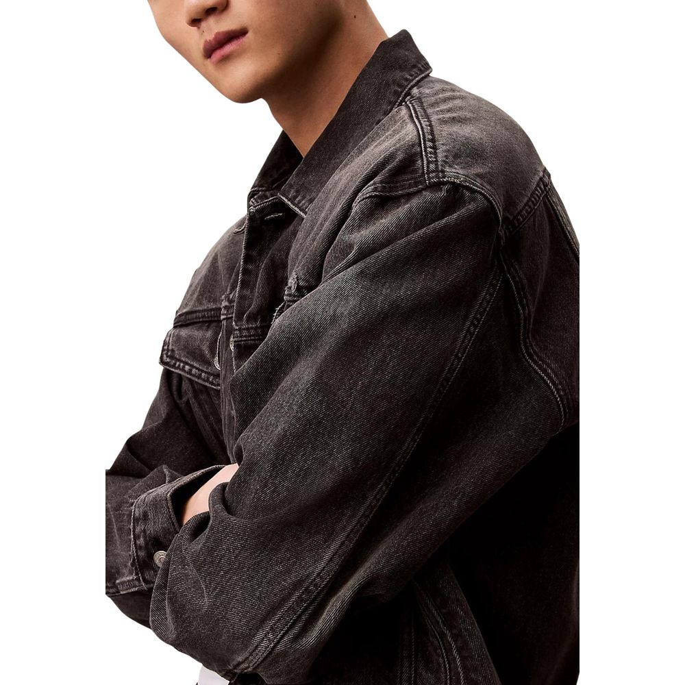 Veste en jean noir en coton Calvin Klein Jeans