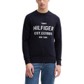 Sweat-shirt bleu en coton biologique Tommy Hilfiger
