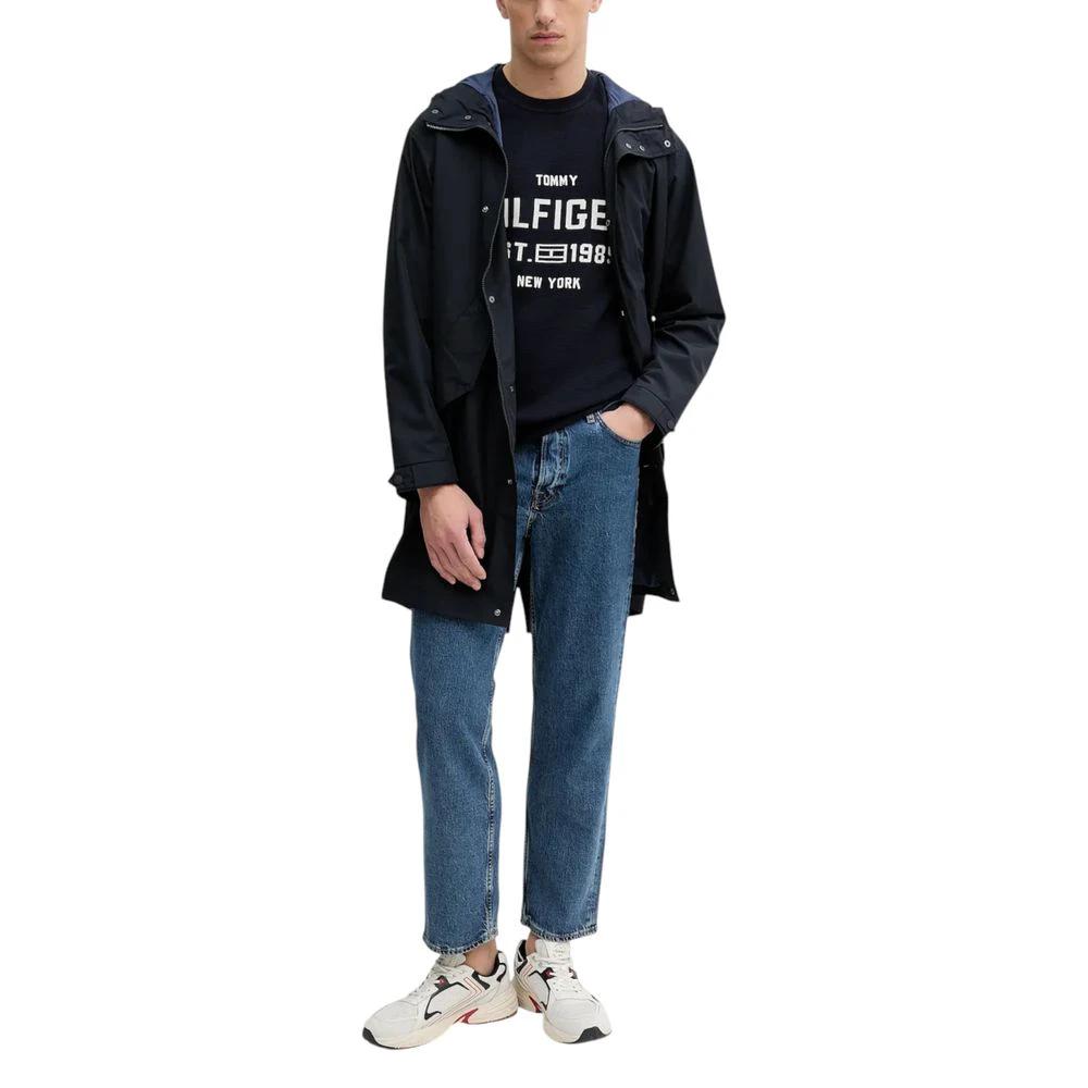 Sweat-shirt bleu en coton biologique Tommy Hilfiger