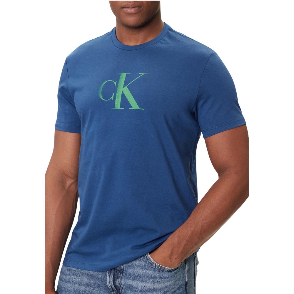 T-shirt bleu en coton Calvin Klein Jeans