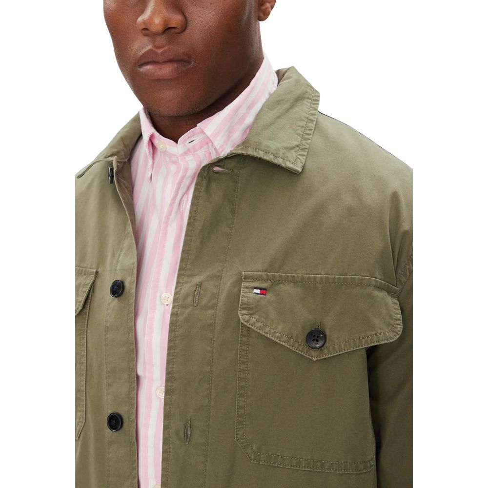 Manteau bicolore Tommy Hilfiger en coton recyclé