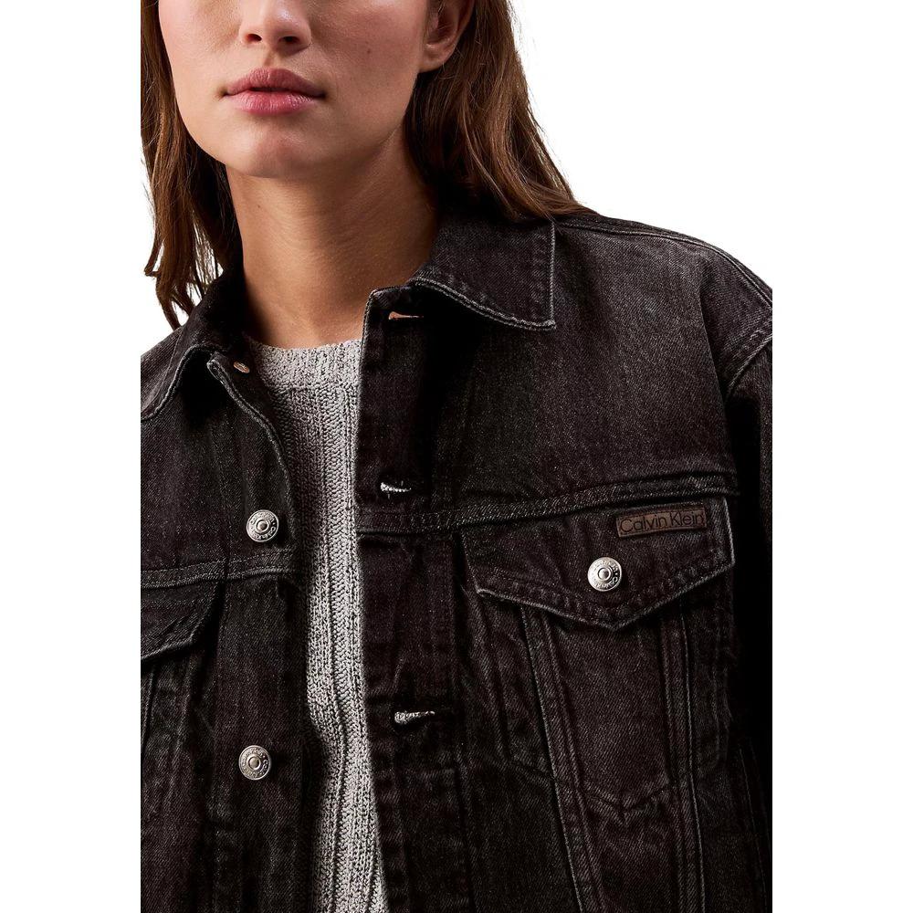 Veste en jean noir en coton Calvin Klein Jeans