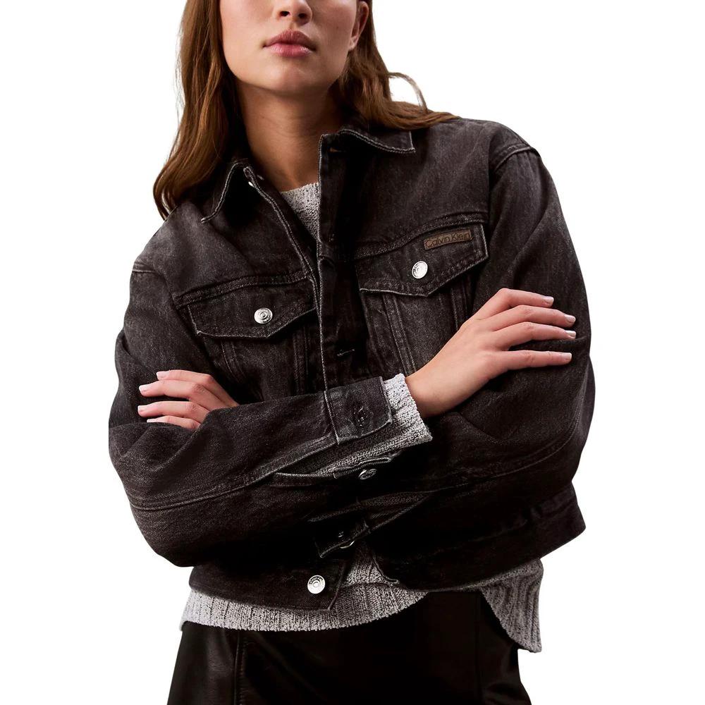 Veste en jean noir en coton Calvin Klein Jeans