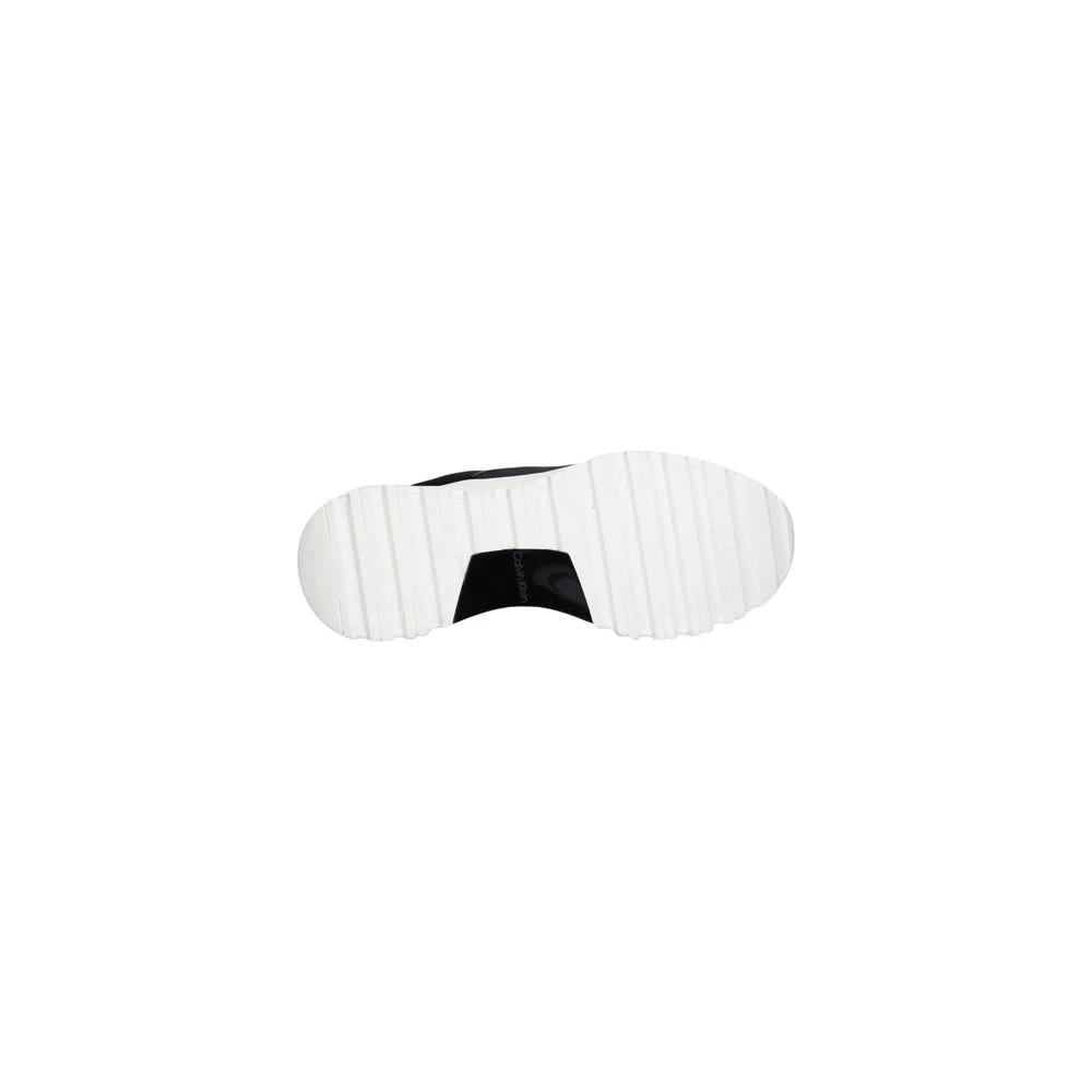 Baskets de sport en cuir noir Calvin Klein