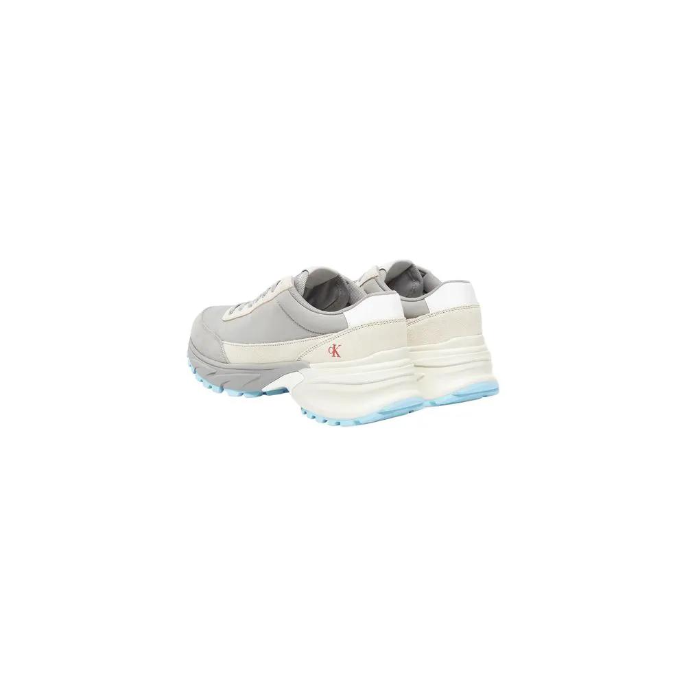 Calvin Klein Jeans Gray Suede Leather Athletic Sneakers