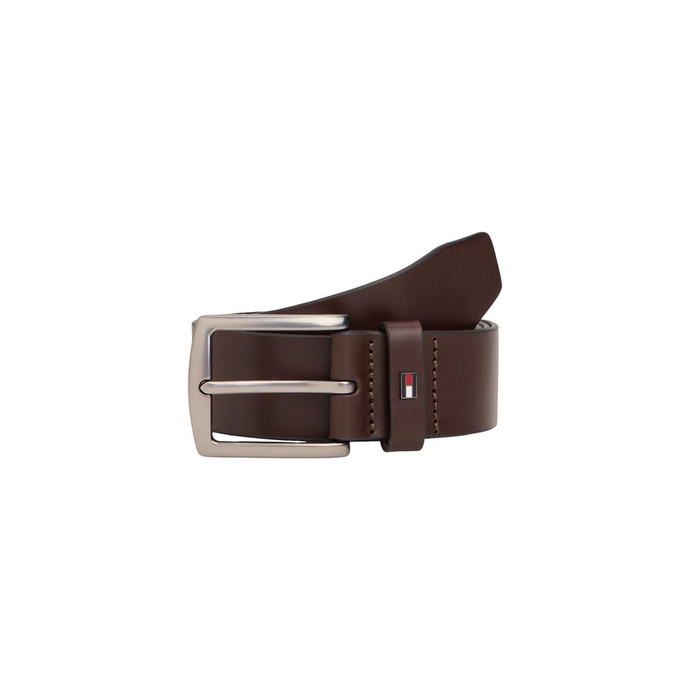Ceinture Tommy Hilfiger en cuir marron, modèle standard