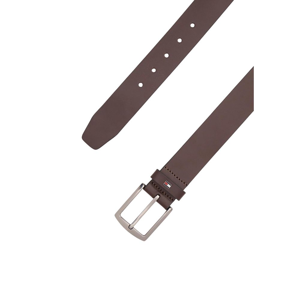 Ceinture Tommy Hilfiger en cuir marron, modèle standard