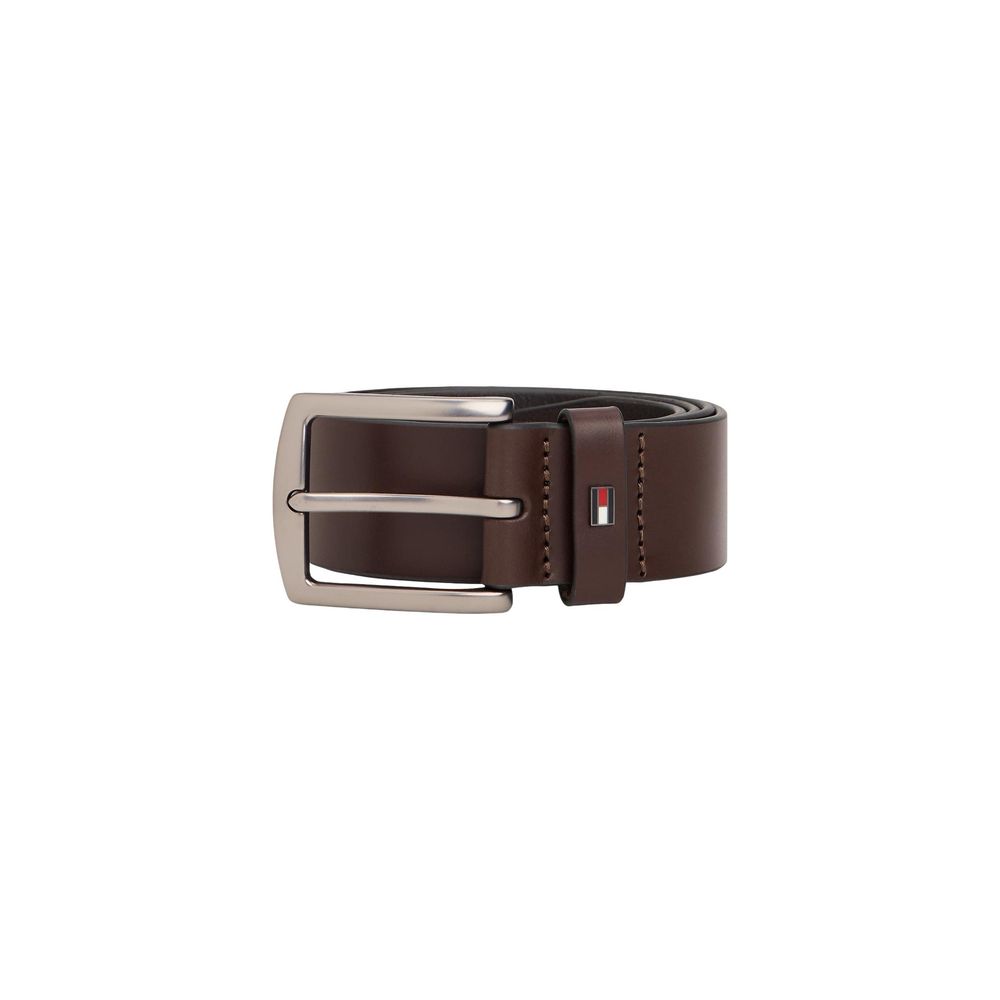 Ceinture Tommy Hilfiger en cuir marron, modèle standard