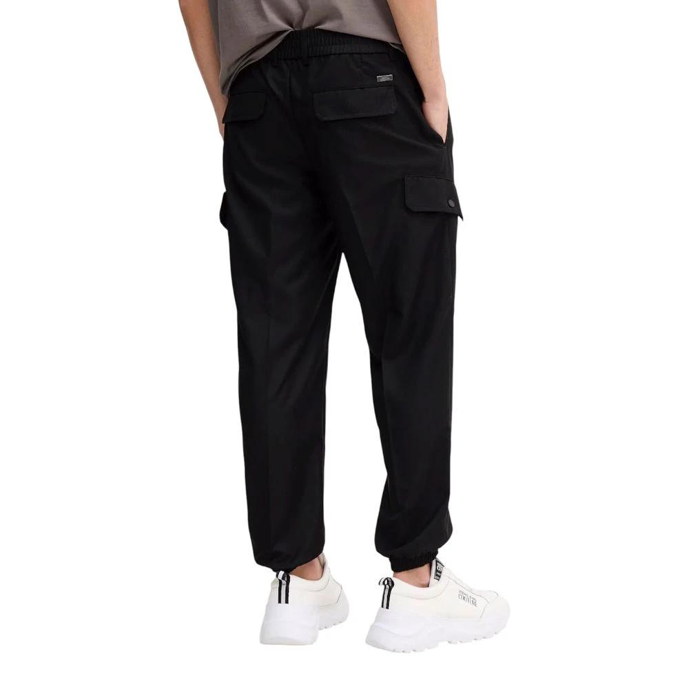 Pantalon décontracté noir en polyester Armani Exchange