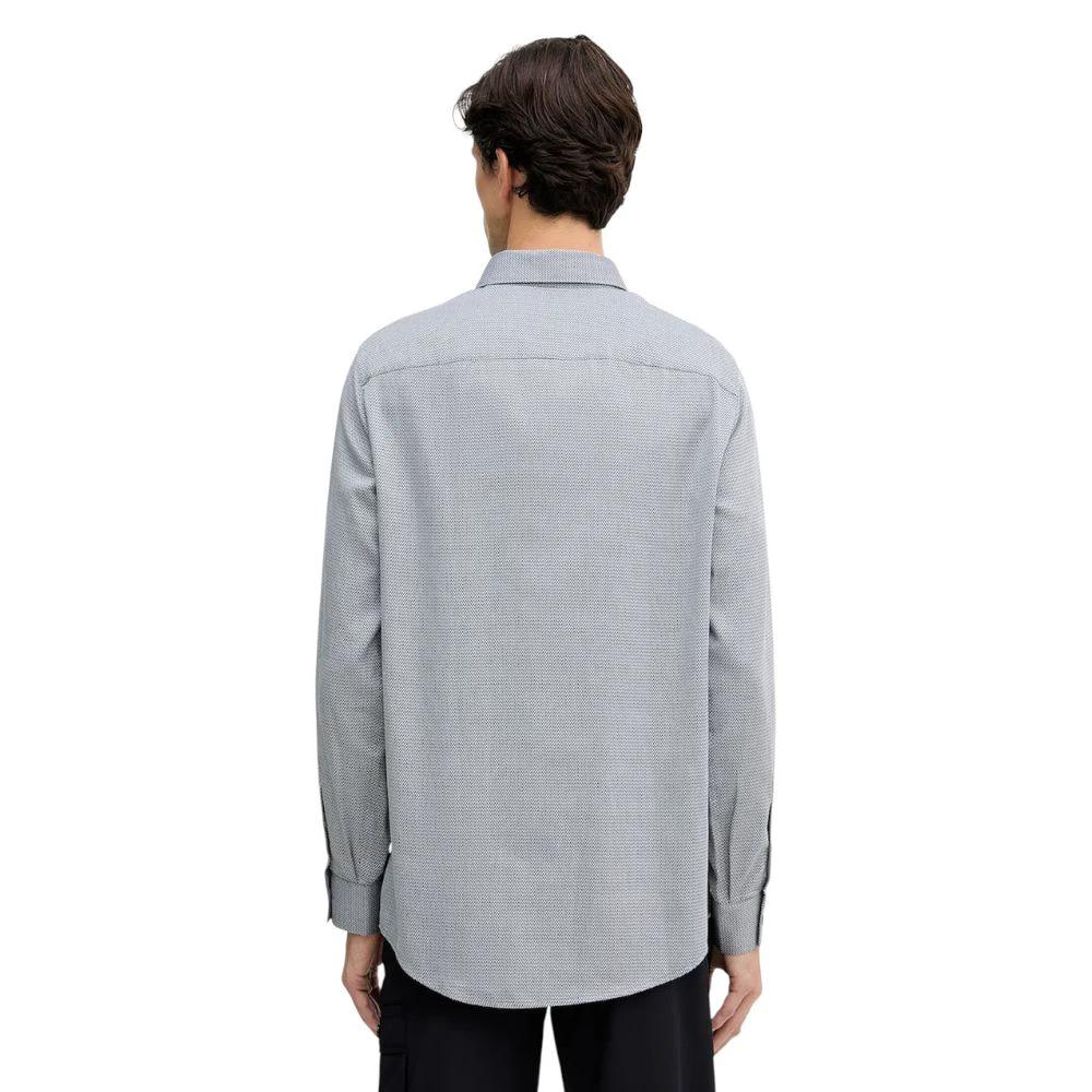 Armani Exchange Black And White Cotton Dress Shirt