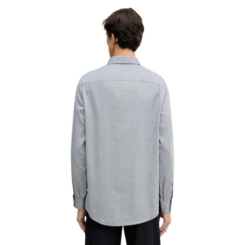 Chemise habillée en coton noir et blanc Armani Exchange