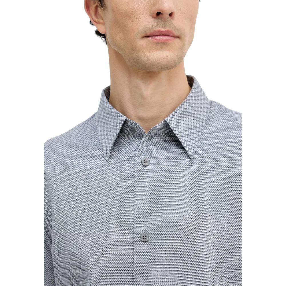 Armani Exchange Black And White Cotton Dress Shirt
