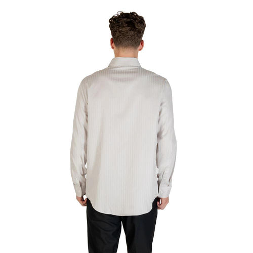 Chemise Armani Exchange en coton gris à motifs