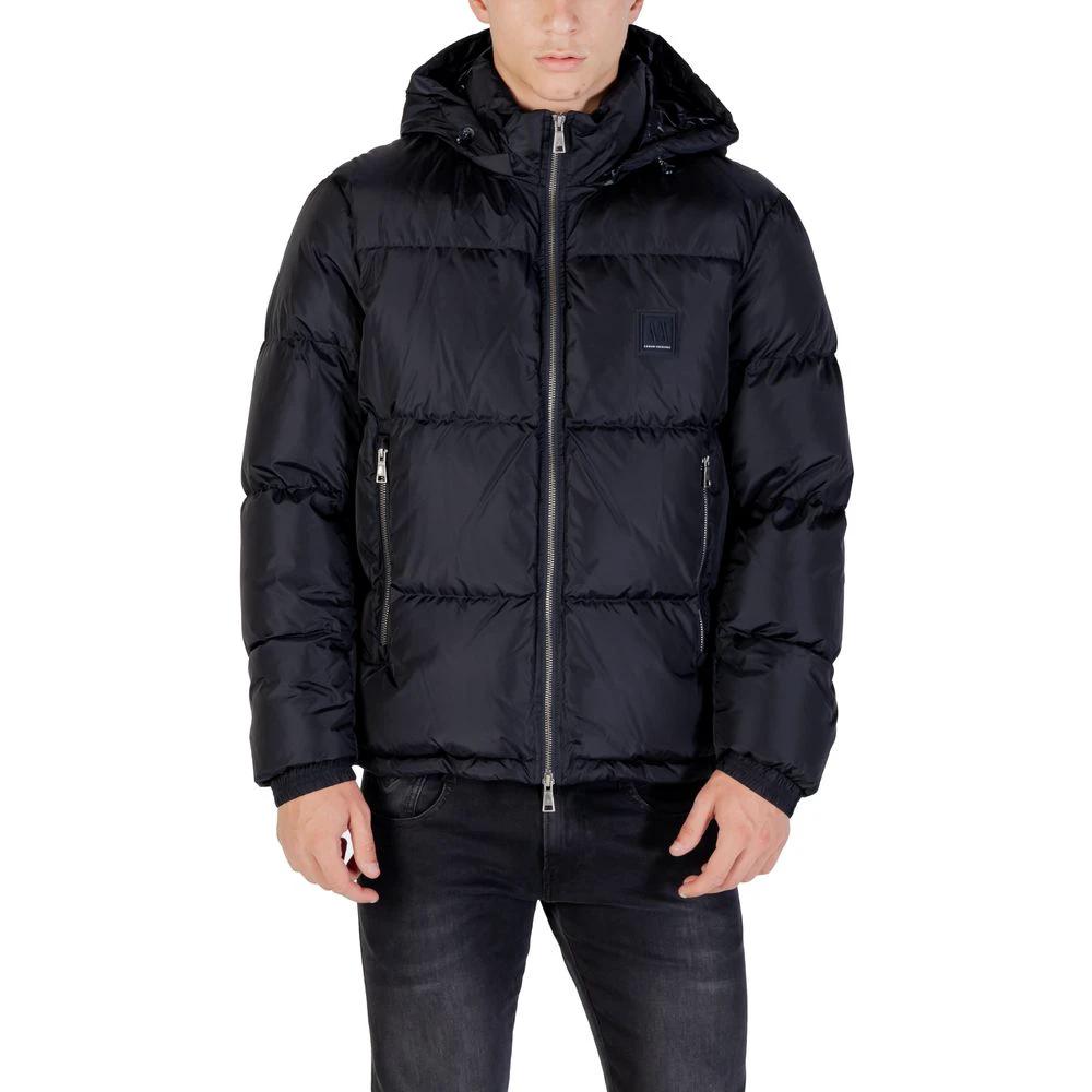 Manteau Armani Exchange bleu en polyamide