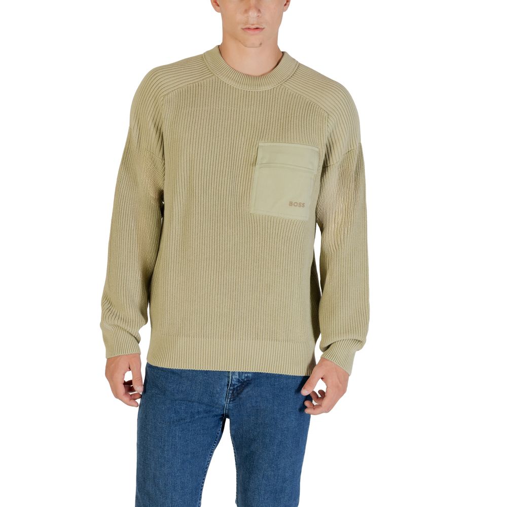Sweat-shirt en coton vert Hugo Boss
