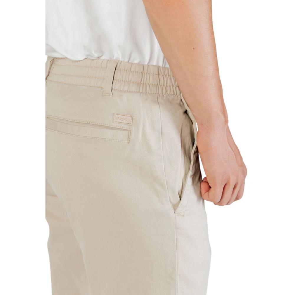 Pantalon décontracté Hugo Boss beige en polyester