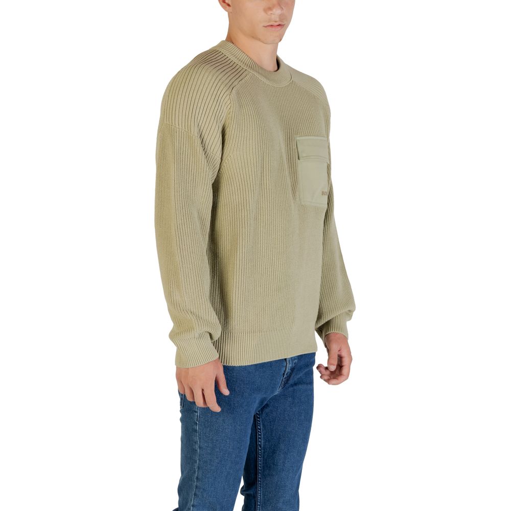 Sweat-shirt en coton vert Hugo Boss