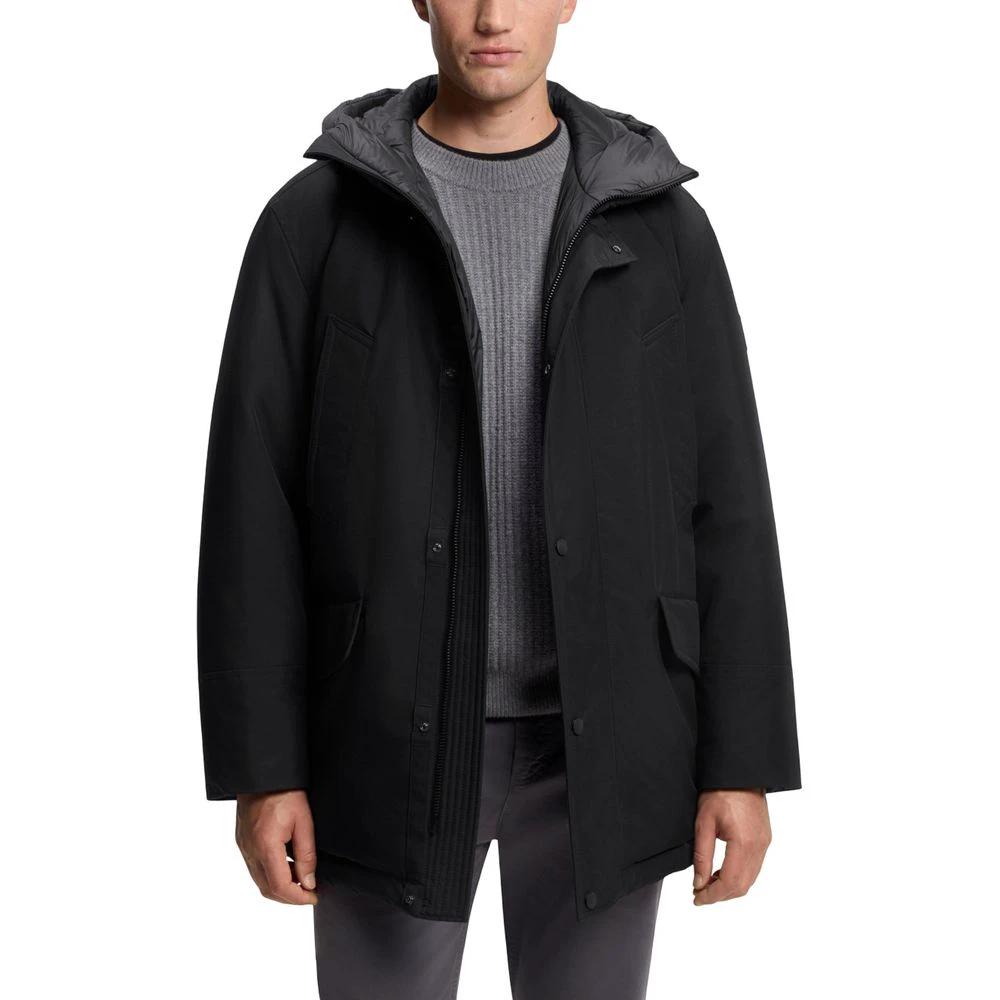 Veste longue Hugo Boss en polyester noir