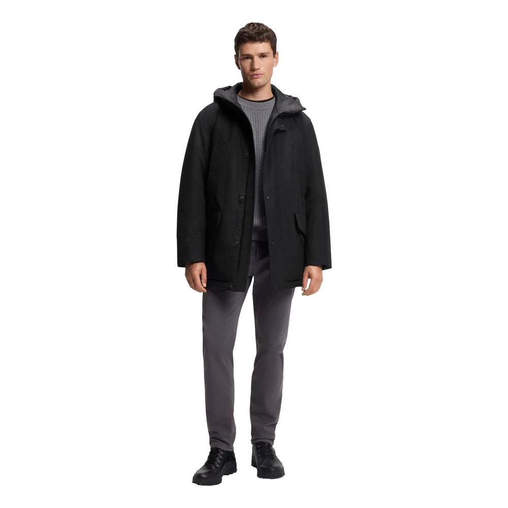 Veste longue Hugo Boss en polyester noir