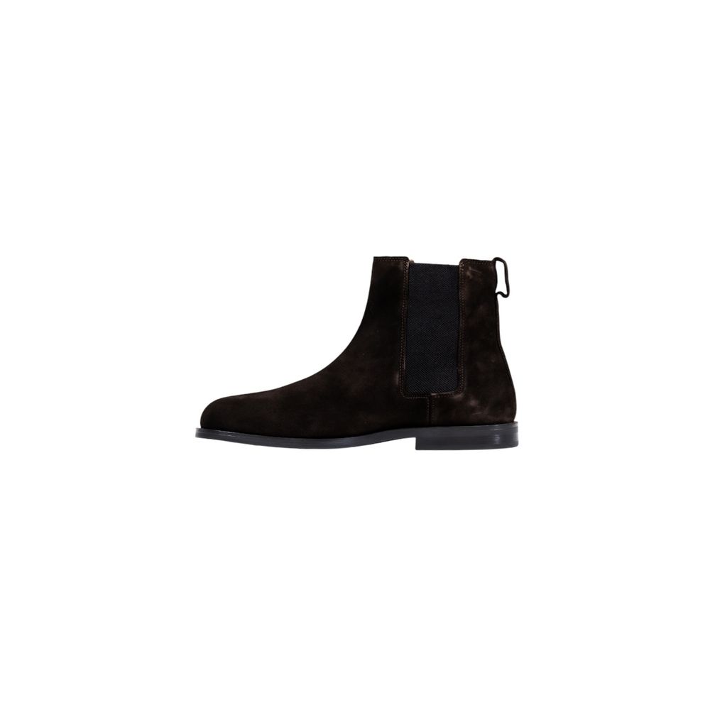 Bottines Chelsea Calvin Klein en daim marron