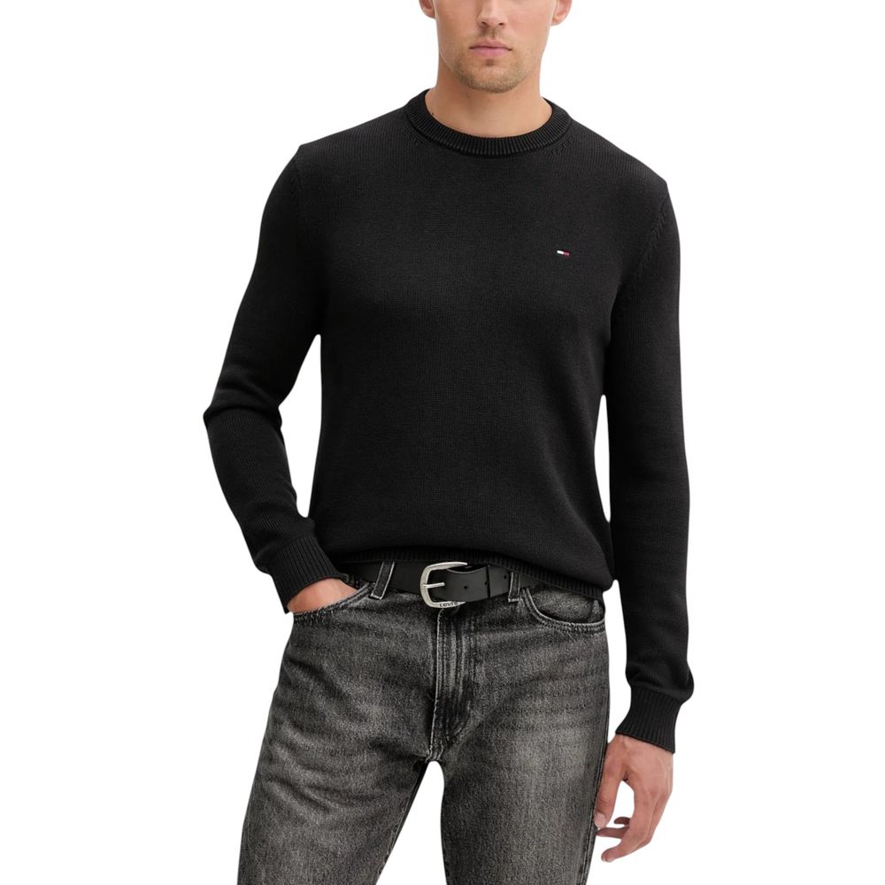 Sweat-shirt noir en coton biologique Tommy Hilfiger Jeans