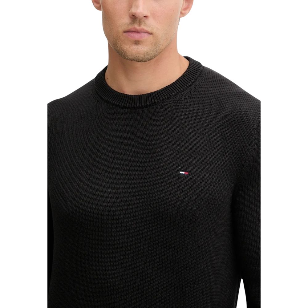 Sweat-shirt noir en coton biologique Tommy Hilfiger Jeans