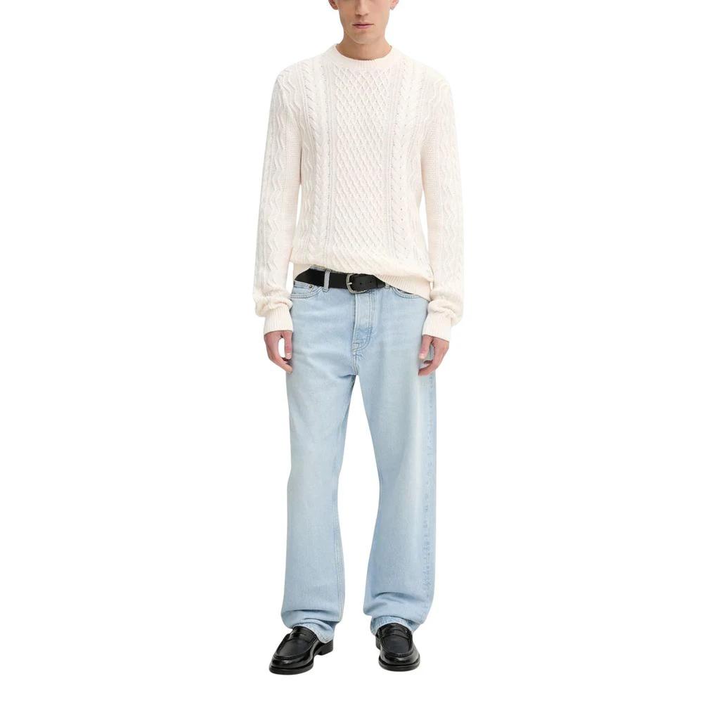 Sweat-shirt Tommy Hilfiger Jeans crème en coton recyclé