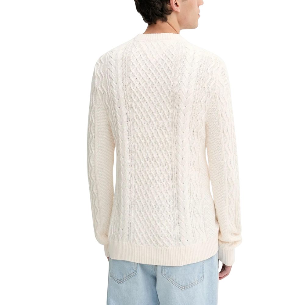 Sweat-shirt Tommy Hilfiger Jeans crème en coton recyclé