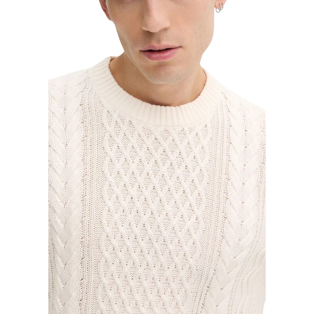 Sweat-shirt Tommy Hilfiger Jeans crème en coton recyclé