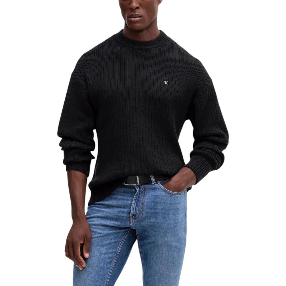 Sweat-shirt noir en coton Calvin Klein Jeans