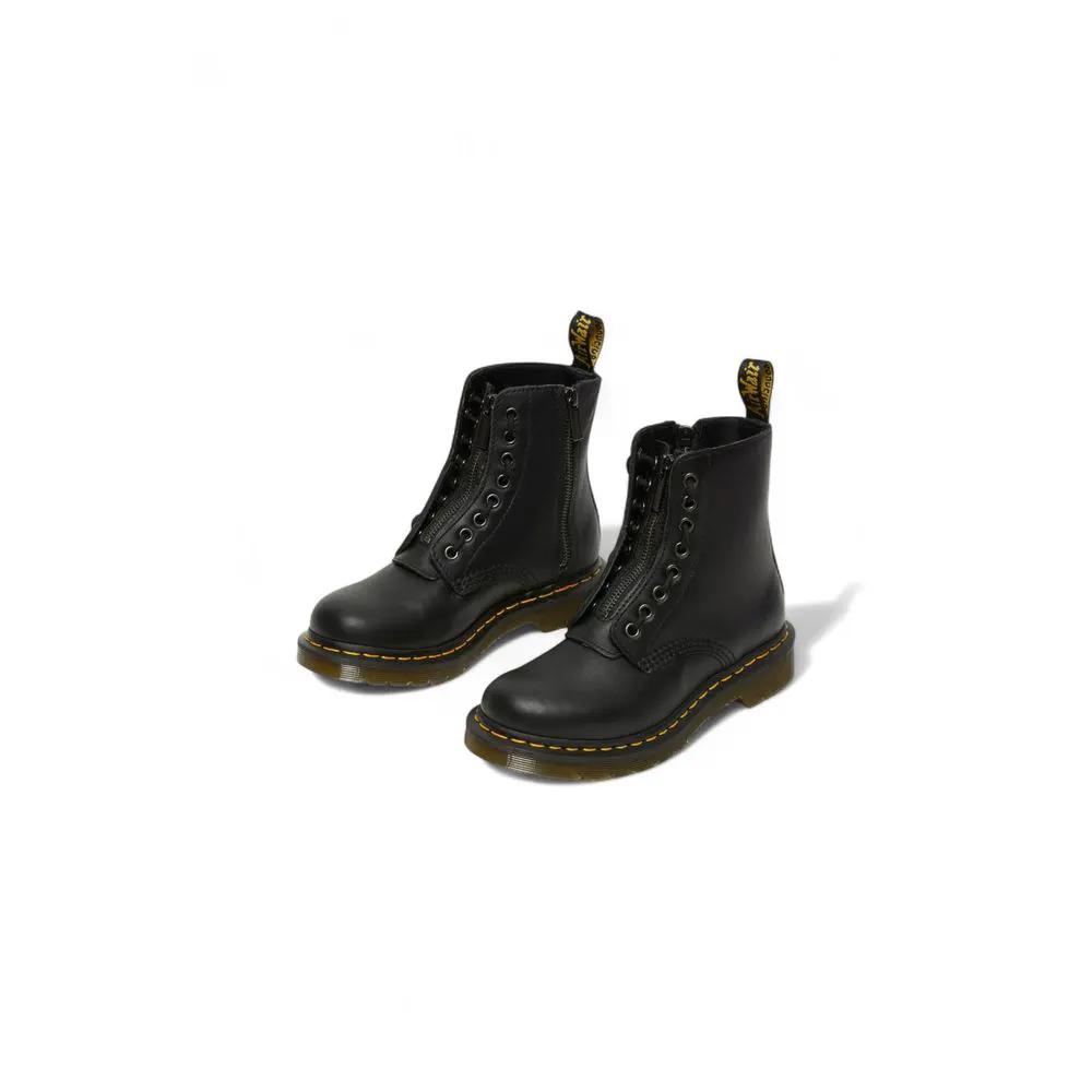 Bottes Dr. Martens en cuir noir à lacets