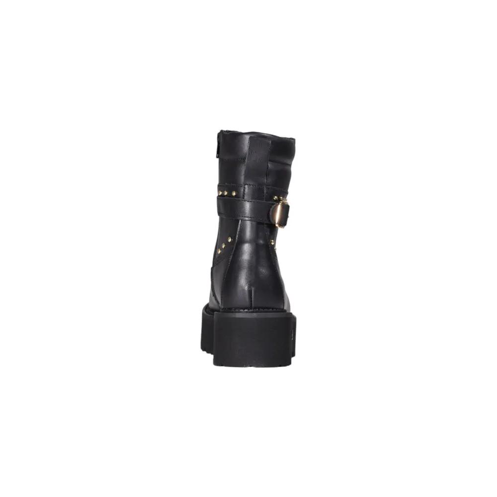 Bottes Cult en cuir noir à lacets