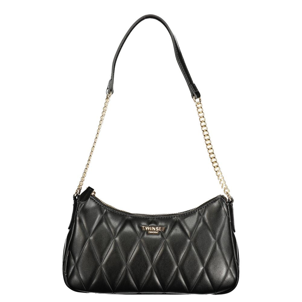 Sac bandoulière femme Twinset en polyuréthane noir