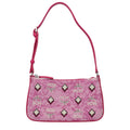 Pink women's shoulder bag - MCM adjustable logo bag