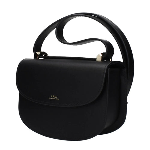 Sac bandoulière en cuir noir APC
