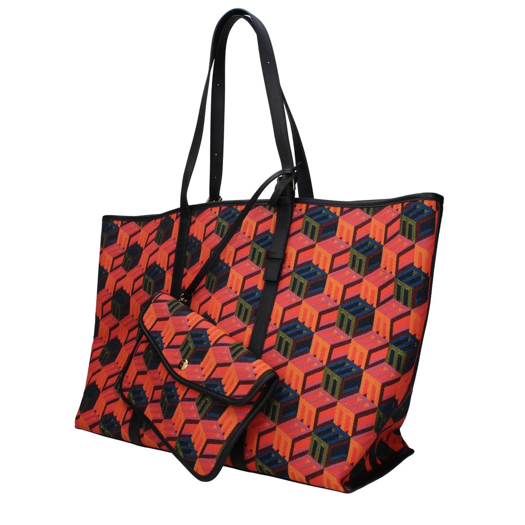 Sac à bandoulière multicolore à logo pour femme – Sac en tissu MCM avec pochette intérieure