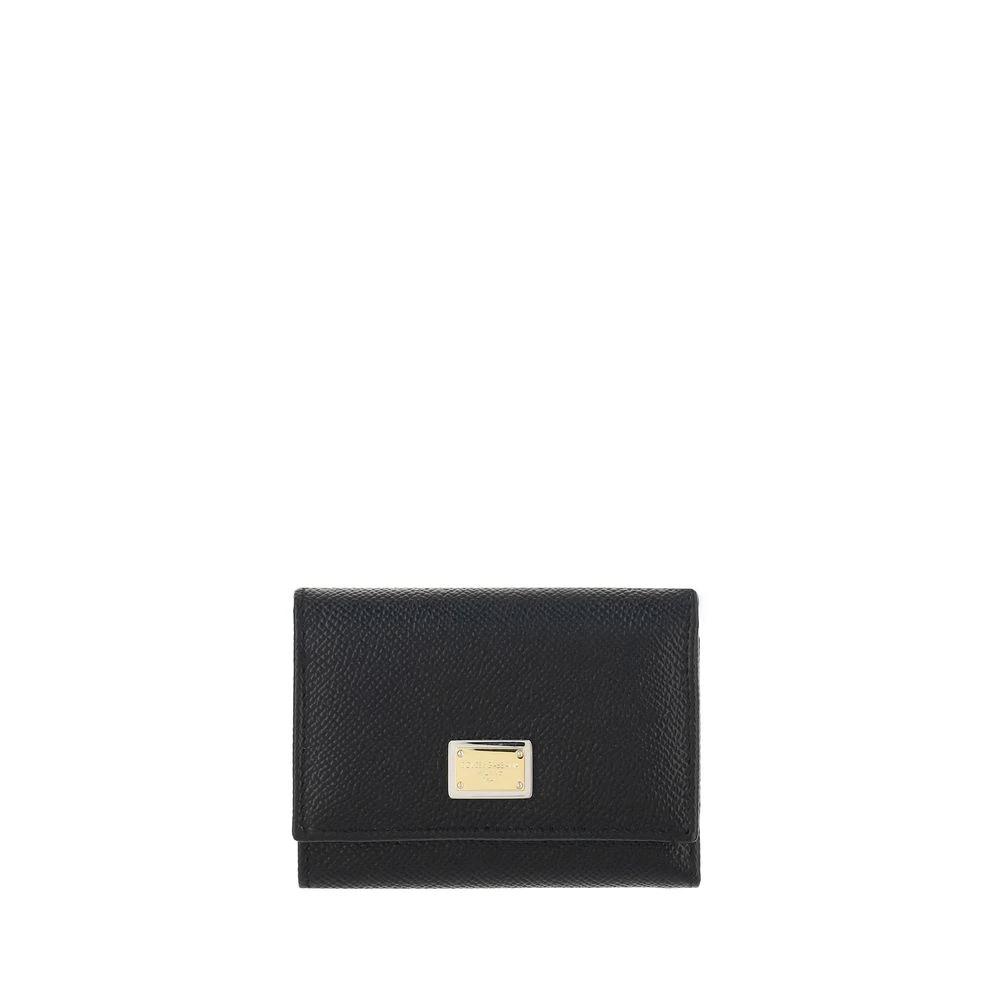 Portefeuille Dolce &amp; Gabbana Bos Taurus en cuir de veau noir