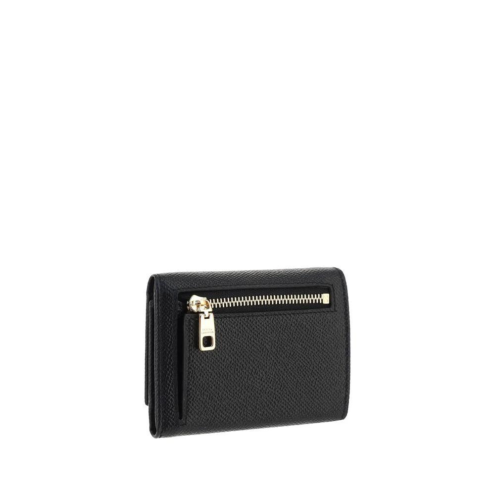 Portefeuille Dolce &amp; Gabbana Bos Taurus en cuir de veau noir