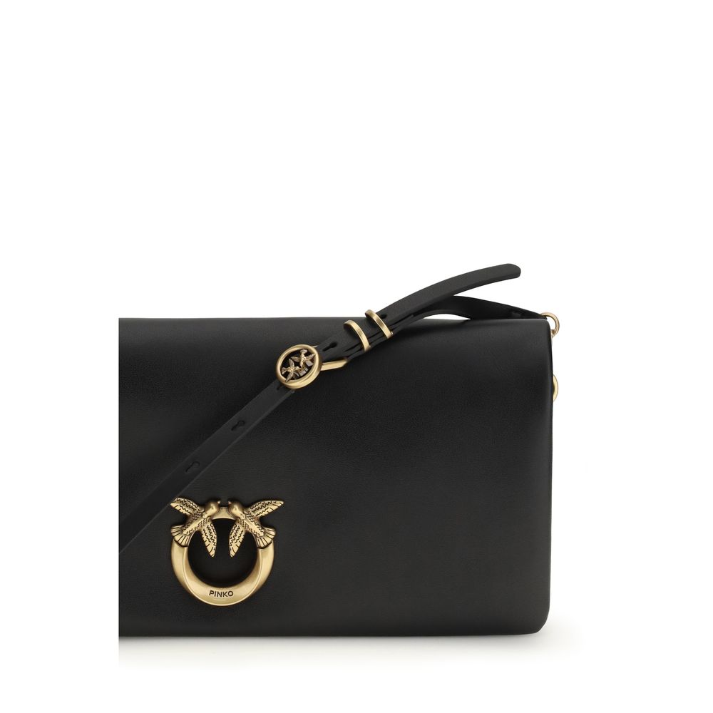Pochette PINKO Bos Taurus en cuir de veau noir