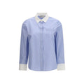 Chemise en coton bleu à motifs Tory Burch