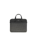 Porte-documents Ferragamo Bos Taurus en cuir de veau gris