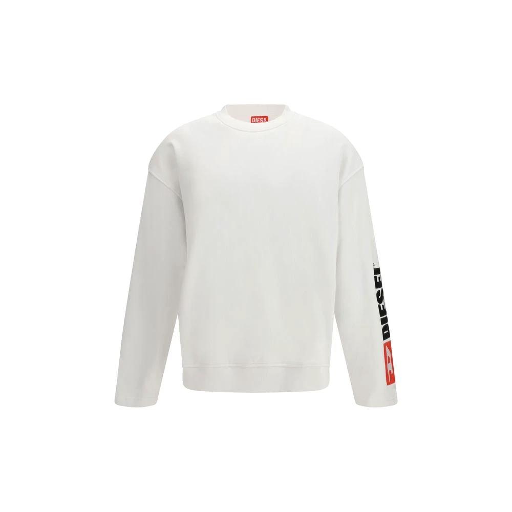 Sweat-shirt en coton blanc Diesel