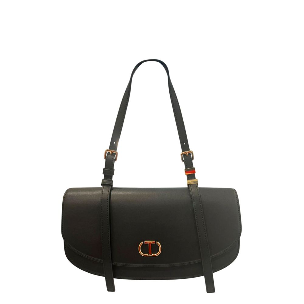 Sac bandoulière Twinset noir en PU pour femme