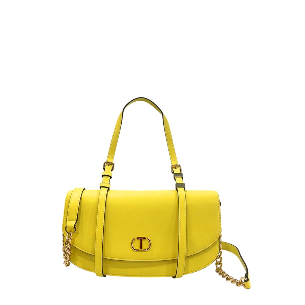 Sac bandoulière femme Twinset jaune en PU